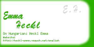 emma heckl business card